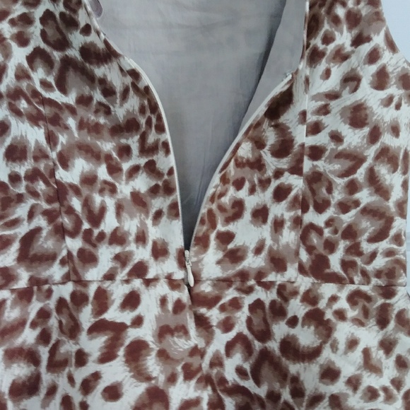 Love 21 Animal Print Peplum Dress Size Large. - Picture 6 of 8